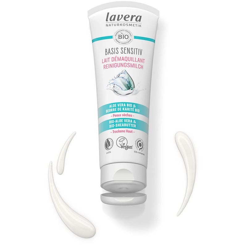 LAVERA Basis Sensitiv Cleansing Milk Organic Plant Ingredients 100% Natural