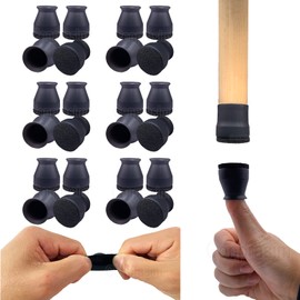 Small Fit 15/16”to 1 7/32”Chair Leg Caps Floor Protectors Furniture Leg Feet Protective Cover, Chair Leg Protectors for Hardwood Floors, Silicone Furniture Pads with Felt, Slide No Scratches No Noise