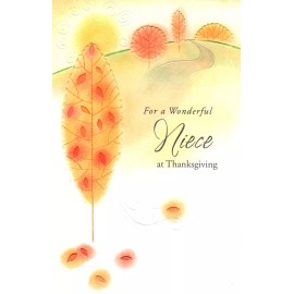 Imagine Happy Thanksgiving Wonderful Niece Autumn Fall Leaves Leaf Greeting Card