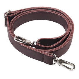 Leather Shoulder Strap BOMKEE 61 Inch Universal Replacement Adjustable with Metal Swivel Hooks for Shoulder Crossbody Bag Briefcase Messenger Bag Wallet Purse Shoulder Bag Handbag Straps (Brown)