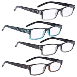 READING GLASSES 4 pack Include Sunshine Readers for Women and Men