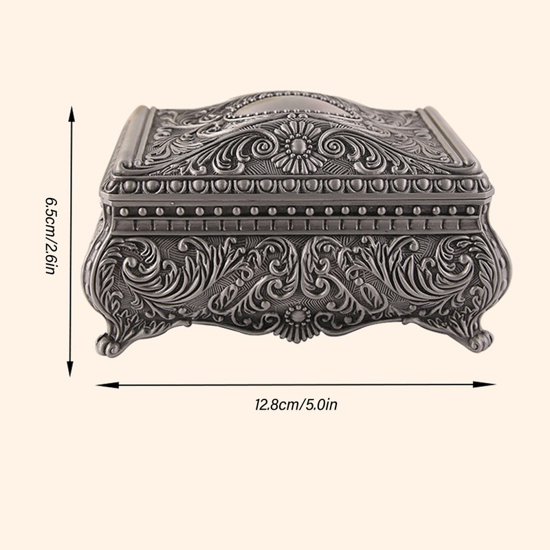Vintage Jewelry Box Innovative European Style Light Luxury Metal Trinket