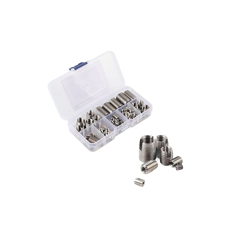 50Pcs Self Tapping Screws Stainless Steel Thread Repair Inserts Nut