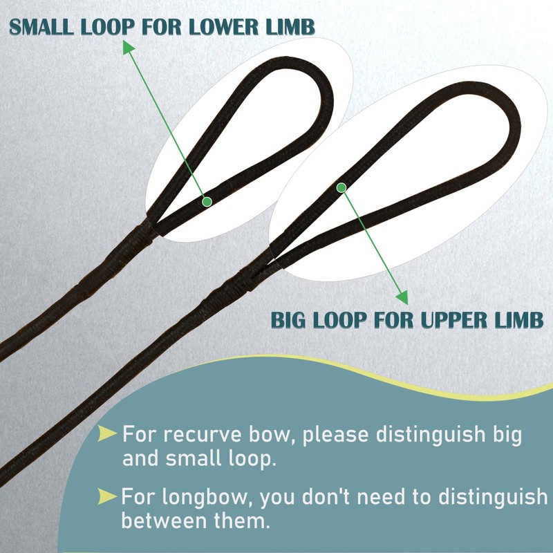Archery Bowstrings-AMO 60" in 14 Strands, Recurve Bow String Replacement