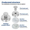 fentar Stainless Steel Suction Cup Hooks for Shower, Bathroom, Kitchen,