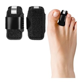 ZhangyiHot 2Pcs Black Toe Splint for Broken Toe Straightener Toe Brace Women Men Hammer Toe to Align and Support Toe Wraps Use Safety,Bunion Splints,Leg and Foot Supports(ZS606)
