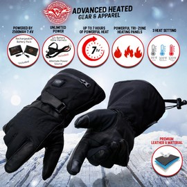 Milwaukee Leather Heated Winter Gloves for Motorcycle Ski Hunting Outdoors and i-Touch - X-Large