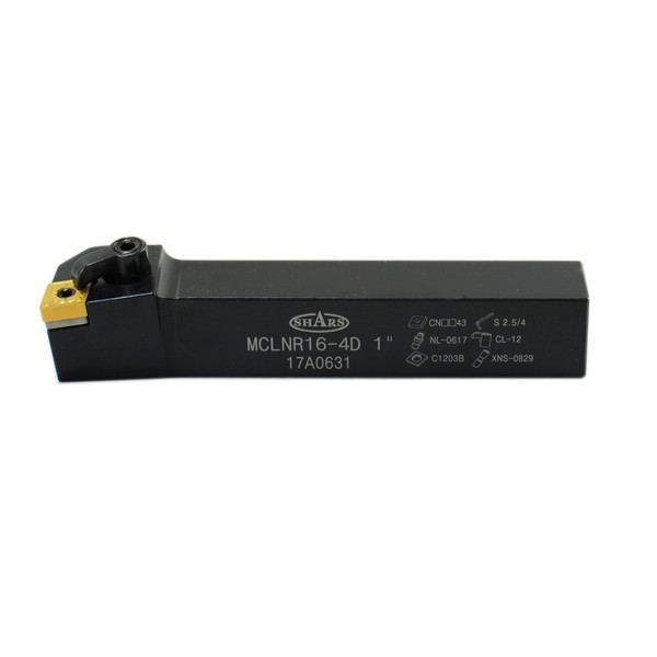 SHARS 1" RH MCLN Tri-Lock Indexable Tool Holder for CNMG