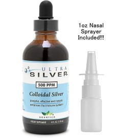 Ultra Silver FREE SHIPPING! Ultra Silver 500 PPM 4 oz w/Nasal Sprayer included