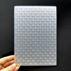 Plantilla de carpeta de plástico en 3D, patrón de tela clásico, textura de 5 x 7 pulgadas, para hacer tarjetas, álbumes de recortes, manualidades, manualidades, álbumes de recortes, suministros de