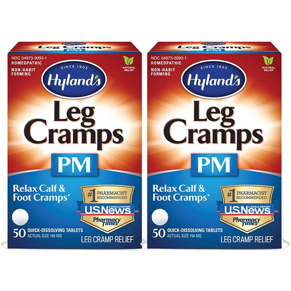 Hyland''s Leg Cramps PM Nighttime Cramp Relief Tablets 50 Count(Pack of 2)