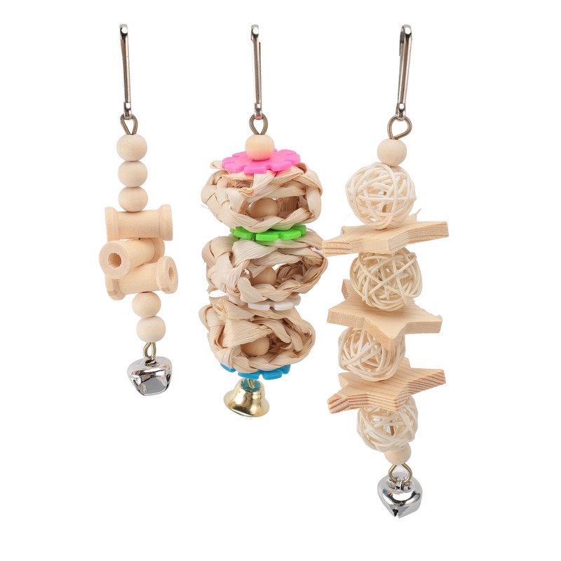 8pcs Parrot Chewing Toy Shredding Foraging Toys Climbing Ladder Cage