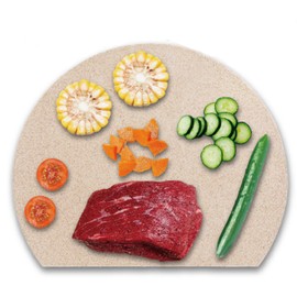 Round Cutting Board, Kamaboko Shape, Dishwasher Safe, Heat Resistant, Antibacterial, No Hole, Housewives Supervision Cutting Board, Round D-Shape, Semicircular, Round Cutting Board, Moving Gift