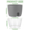 APACALI Set of 4 Herb Pots, Kitchen Set, Windowsill, Self-Watering,