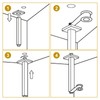 DEOLER Brushed Gold Shower Arm with Flange, Square, 4 Inch,