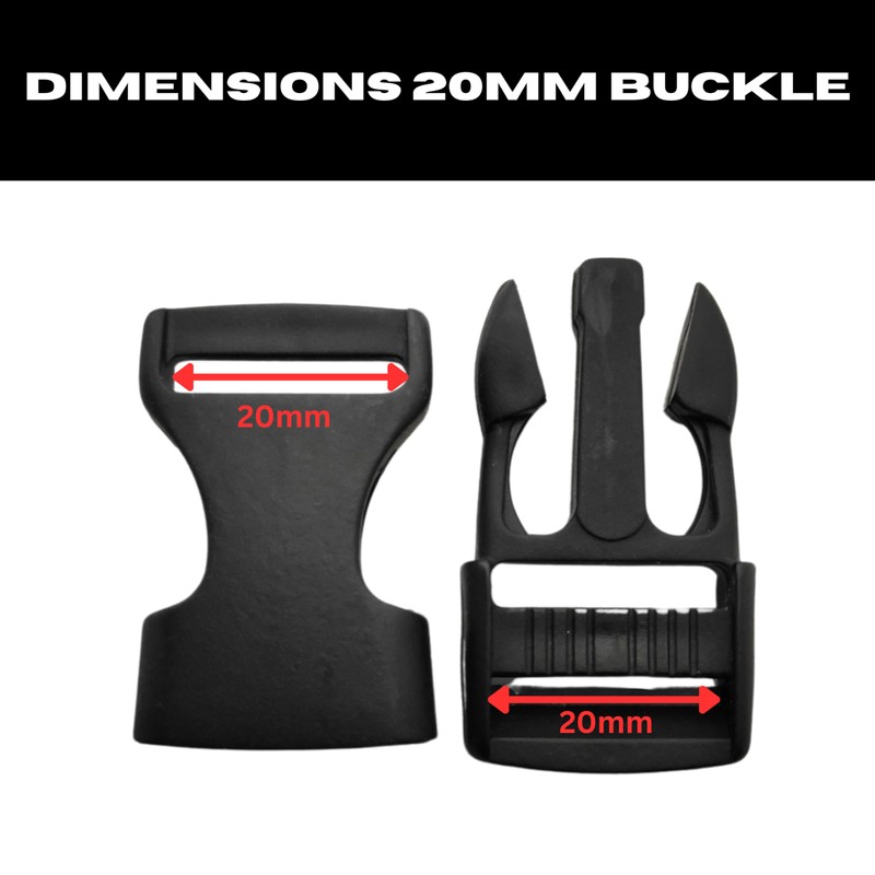 BOB-KRAFT - 1 x 40 mm buckle buckle, plastic click