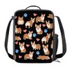 TOADDMOS Corgi Print Backpacks for School Elementary Boys Girls 14-16