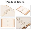 PATIKIL 6 Ring Binder Cover, A5 Leather Notebook Binder Mini