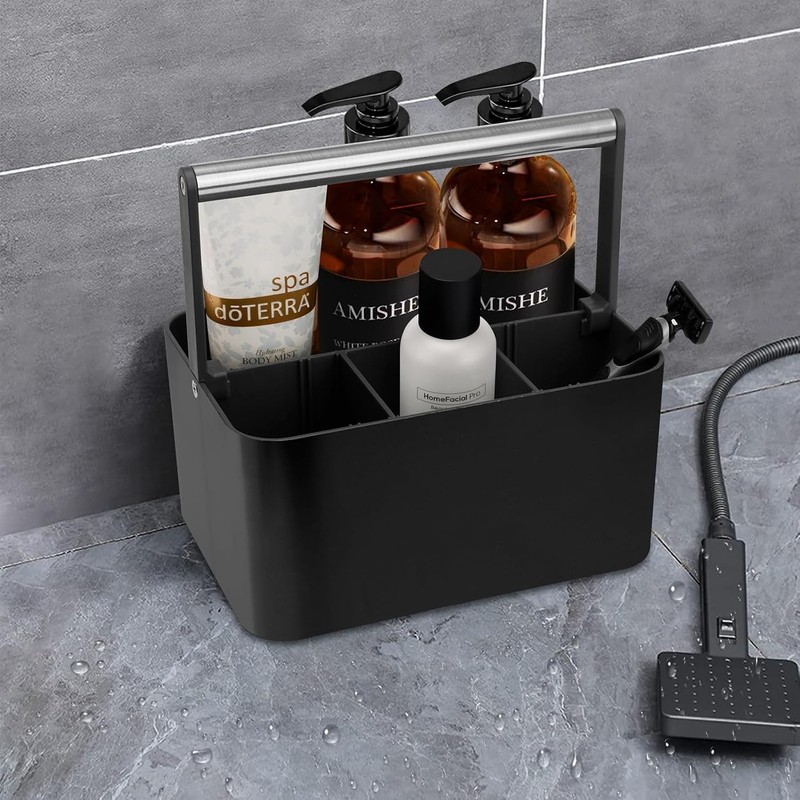 Portable Shower Caddy for Bathroom Storage – Adjustable Dividers &