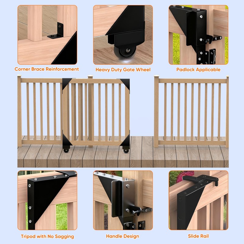 Sliding Gate Kit - Heavy Duty Rolling Gate Hardware Kit