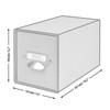 SOHO CD Storage Box with Metal Index Holder - Taupe