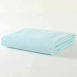 Ixsu 100% Cotton Waterproof Bedwetting Sheet, Mini Size, 27.6 x 47.2 inches (70 x 120 cm), 1 Sheet (Sax) Waterproof Sheet, Thick, Baby Nursing