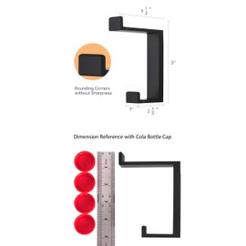 VOROMADU Coat Hooks Wall Mounted Towel Holder Heavy Duty 2 Pack Aluminum Double Robe Hanger for Bathroom Kitchen Office Farmhouse Mudroom Black Anodized