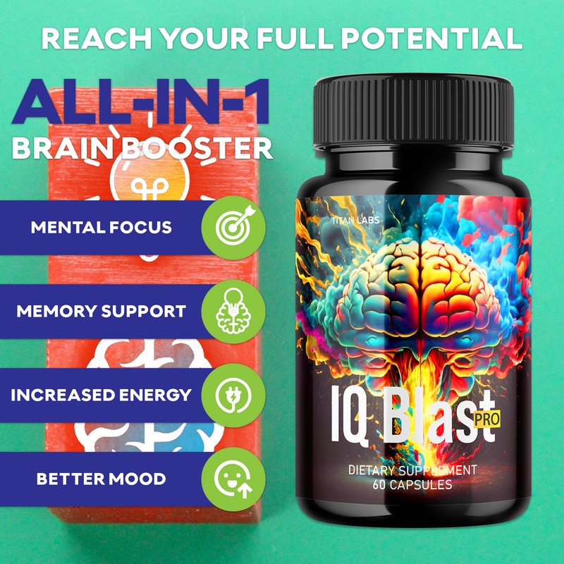 Titan Labs IQ Blast Pro Brain Supplement - Enhance Cognitive