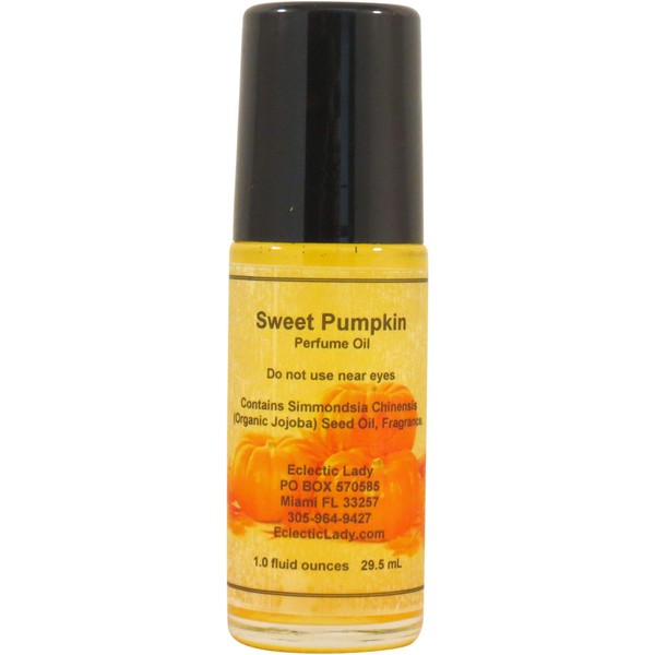 Sweet Pumpkin Perfume Oil, 1.0 Oz Portable Roll-On Fragrance with Long-Lasting Scent, Delightful Essential Oils and Jojoba Oil For Daily Use