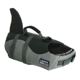 Xiaoyu Dog Life Jacket, Adjustable Pet Life Preserver Safety Dog Swimming Pool Vest, Novice Swimmer Life Jacket for Pets, Water Safety at The Pool, Beach, Boating, Grey, S