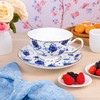 PMNING Tea Cup and Saucer Set Royal Garden Style Tea