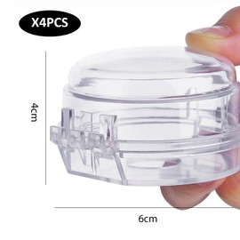 4 Pieces Gas Stove Button Protector Cover, Cooker Switch Protector Cover, Child Safety Cooker Clear Cover, Removable Button, Oilproof Cover