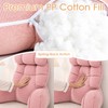 Pink Reading Pillow for Bed with Arms, 28" Tall Corduroy
