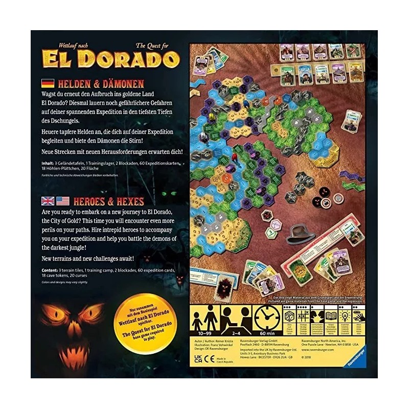 Ravensburger The Quest for El Dorado Heroes & Hexes Expansion_Bran