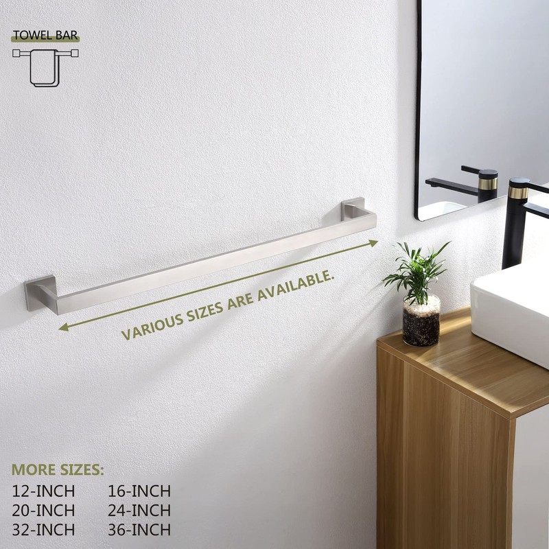 KOKOSIRI 32-Inch Single Towel Bar, Bathroom Kitchen Towel Holder, Wall