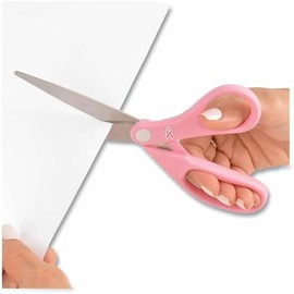 Westcott 15387 - Tijeras de acero inoxidable con cinta rosa de 8 pulgadas para oficina y hogar
