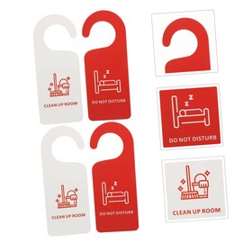 Healvian Nicht störende Büro-Liste, 4 Stück, nicht stören, Türschild, Hotel, Türschild, Türschild, Türschild, Türschild, Türschild, Türschild, für Eingangstür, PVC, doppelseitiges Etikett