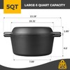 EDGING CASTING Pre-Seasoned Cast Iron Dutch Oven Pot with Skillet