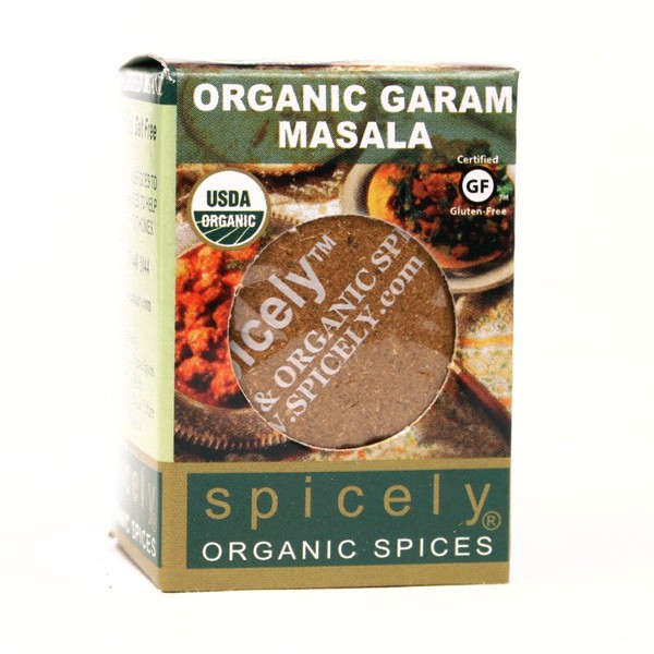 Spicely Organic Seasoning Garam Masala 0.50 Ounce ecoBox Certified Gluten-Free