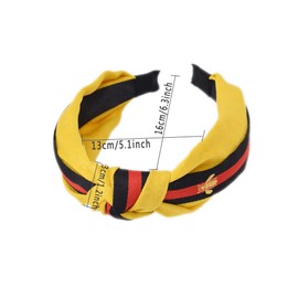 4Pcs Headbands For Women,Gold-Edged Knotted Hairband,High-Grade Fabric Stripes Hairband,Turban Hoops Twist Headbands Accessories For Girls (4Belt)