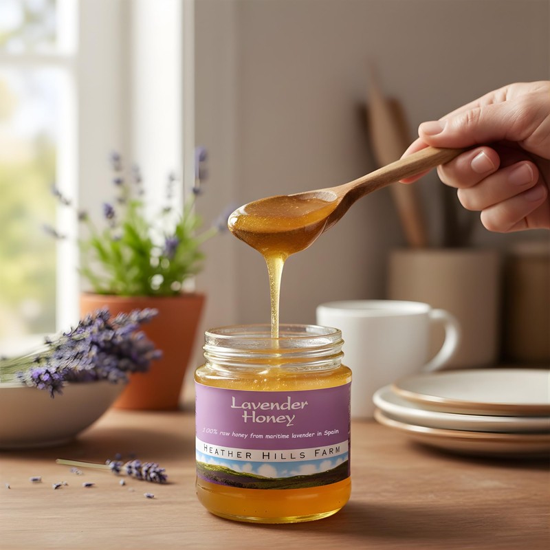 Heather Hills Farm Raw Spanish Lavender Honey 4 Oz (Pack