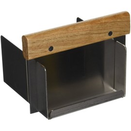 Areej Stainless Steel Mitre Box Miter Set-2 Slots for 1" & 2" Cuts. 5" x 4 3/4" x 3" high w/Lip. Made in USA. Includes Soap Cutter (China), Black, 2 Piece