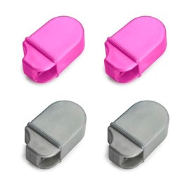 Sprayco Travel Toothbrush Head Cover Protector for Toothbrushes with Microban, Pink & Silver, 4-Pack