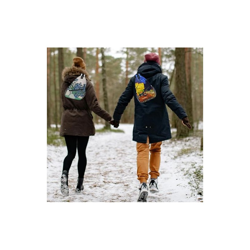 Van Gogh Shoulder Sling Bag Polyester (Almond Blossoms)