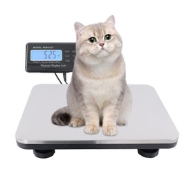 RustyVioum LCD Scale Platform, Heavy Duty Digital Industry Shipping Postal Platform Scale Weight w/LCD Display, 660LB Stainless Heavy Duty Postage Scale for Postal Pet Weighing