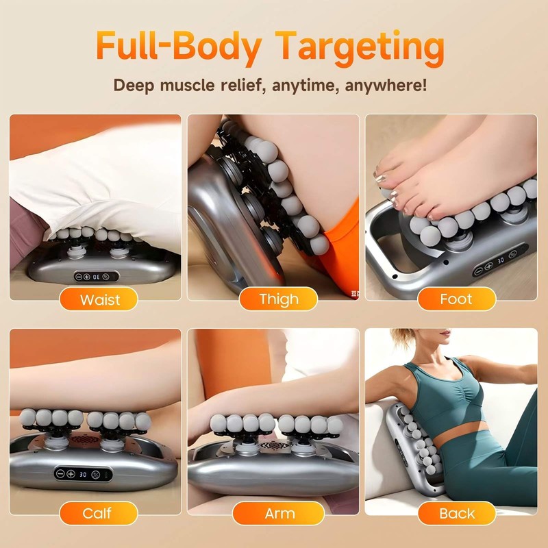 48-Head Massage Gun Set, Deep Tissue Percussion Massager with 9