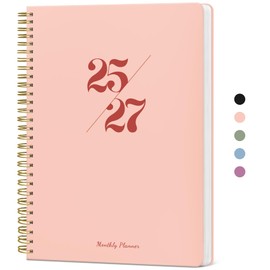 Monthly Planner 2025-2027, 2 Year Monthly Planner Calendar 2025-2027, July 2025 - June 2027, 7" x 10", 25-27 Monthly Calendar Planner, 24 Months, Perfect for School Office Home Planning - Pink