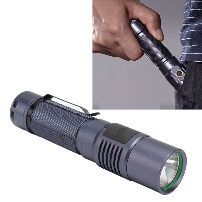 Super Bright Flashlight IPX7 Waterproof White Light Portable Rechargeable Flashlight
