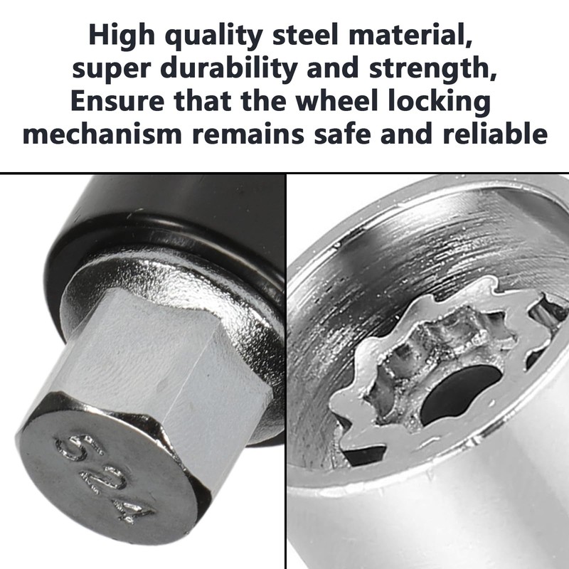 Oiieco 1PCS Anti Theft Car Locking Wheel Nut Key 524