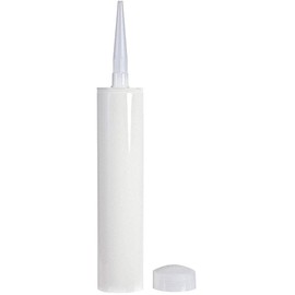 Empty Fillable Plastic Caulk Tube 300 ml. Also Know as 10 oz. 11 oz. Standard Size and Pint Size Caulk Tube with Removable Tip (1 Pack)